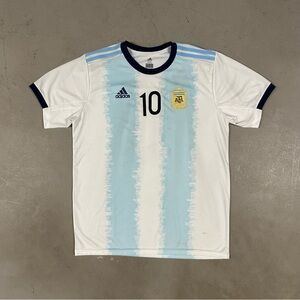 2014 Adidas Argentina World Cup Lionel Messi Soccer Sportswear Retro Jersey XL